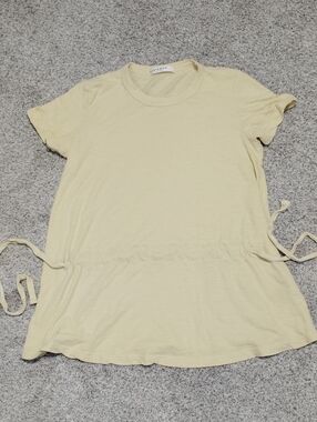 Stateside Pale Yellow Tie-Waist Short Sleeve Tee